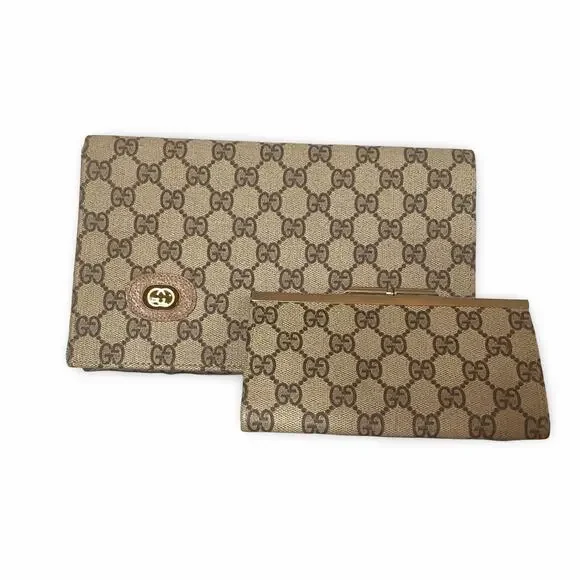 Fashion Logo Clutch & Coin Purse Set - Picture 1 of 11